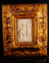 14&quot; Antique nudes - Gold Baroque frame - Greek goddesses - Music lyre - quill pe - £298.09 GBP