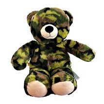 Build a Bear CAMO Teddy Bear Plush Stuffed Animal Toy Army Military 16 Inch - £7.58 GBP
