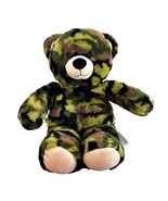 Build a Bear CAMO Teddy Bear Plush Stuffed Animal Toy Army Military 16 Inch - £7.58 GBP