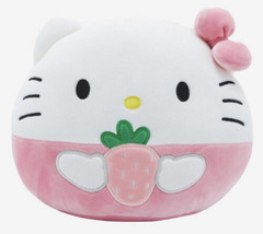 Squishmallow 8” Hello Kitty Holding Pink Strawberry Plush Hot Topic Exclusive - £29.18 GBP