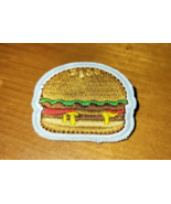 Hamburger  - Food  -  Embroidered - No Iron Needed - Pin Back - £4.53 GBP