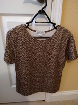 Animal Print Ladies Top Stephanie Andrews on label - Wash and Dry - $5.50