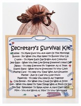 Secretary Survival Kit - Fun, Novelty Gift &amp; Greetings Card / Secret Santa - £6.57 GBP