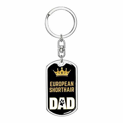 Cat Keyring Gift Cat Key Ring European Shorthair Cat Dad King Swivel Keychain St