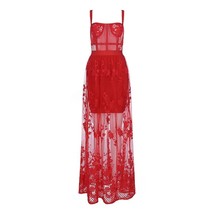 High Quality Red  Sleeveless  Out Long Rayon age Dress Evening Party Cute Dress - £99.20 GBP