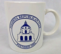 Pasadena Republican Club Founded 1884 Coffee  Mug Cup - £9.87 GBP