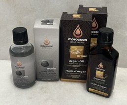 Moroccan Gold Series (2) Argan Oil 1.7 oz, (1) Truffle Serum 1.69oz NIB 3pc Lot - £29.85 GBP