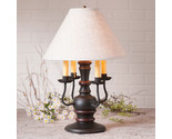 Cedar Creek Lamp in Sturbridge Black with Linen Ivory Shade - $436.45