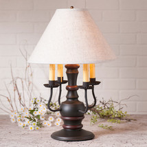 Cedar Creek Lamp in Sturbridge Black with Linen Ivory Shade - £348.87 GBP