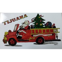 Santa Claus Going To Tijuana on FireTruck, lot of 2 Postcards, new - £2.34 GBP