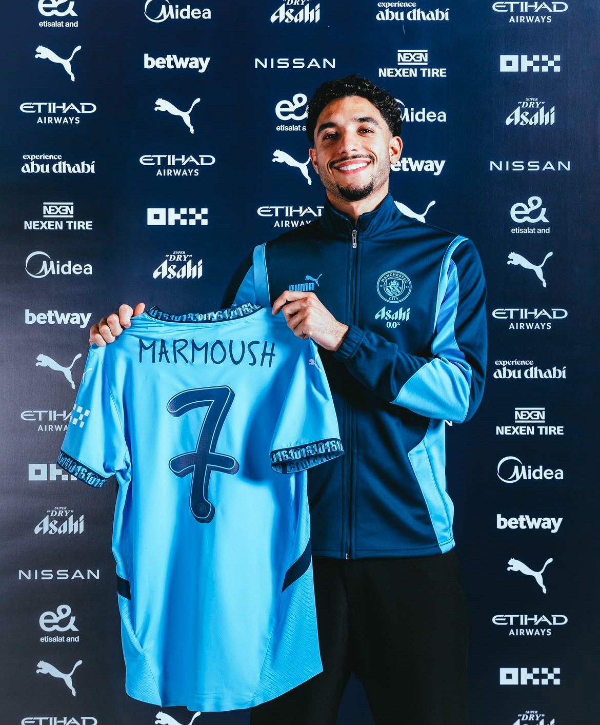 Omar Marmoush Man city New Home Shirt/Jersey 2025/FREE SHIPPING