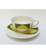 Impact Lauffer Arzberg Tea Cup Saucer Mid Century Modern Multi-Color Ger... - £10.12 GBP