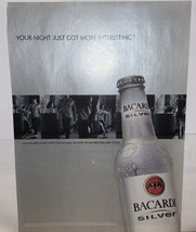 Bacardi Silver Your Night Just Got More Interesting Rum Magazine Print  Ad - $4.94