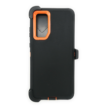 For Samsung S20 6.2" Heavy Duty Case W/Clip Holster BLACK/ORANGE - £5.40 GBP