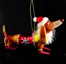 Large sexy dachshund Christmas ornament - whimsical dog gift - wiener dog figuri - £43.12 GBP