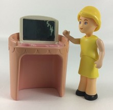 Little Tikes Place Dollhouse Vanity Mirror Mother Girl Figure Doll Vintage 1989 - £18.22 GBP