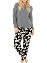 Three Dots Ladies&#39; Pajama Set (Charcoal/Black Floral, Medium) - £17.33 GBP