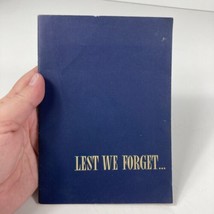 Lest We Forget Paperback Booklet US Government Printing Office 1943 Navy WWII - £22.02 GBP