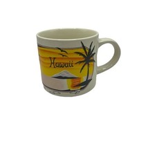 Vintage Hilo Hattie Coffee Mug Yellow The Store of Hawaii O&#39;ahu Cup Palm... - $16.00