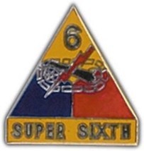 Army 6TH Armored Division Super Sixth Military Pin - £15.14 GBP