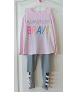 Active Life Always be Brace  2 pc activwear set Pink -multi Girls Sz 4 NWT - $14.85