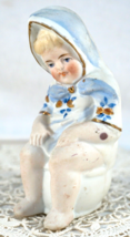 Antique German Porcelain Bisque Figurine Little Girl Sitting on the Pot - £20.82 GBP