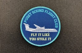 Puget Sound Flight Club Woven Uniform Patch Sky King Alaska Airlines Hoo... - £6.67 GBP