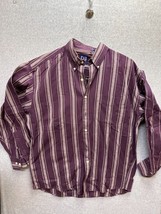 Gap Mens L Purple Striped long sleeve Button Down shirt - £9.46 GBP