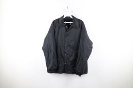 Vtg 70s Streetwear Mens M Distressed Fleece Lined Coaches Coach Jacket Black USA - £42.65 GBP