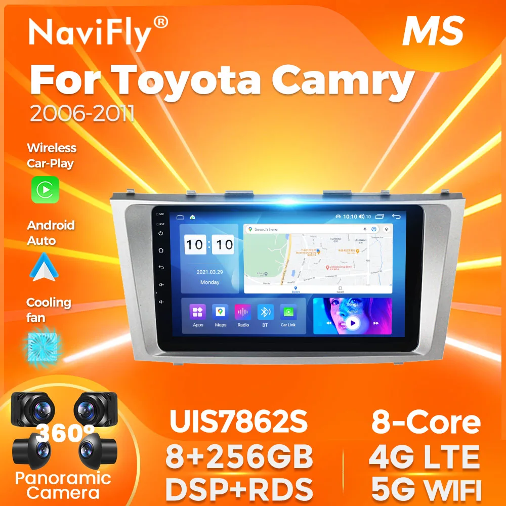 Navifly 8 Core 2Din Android Radio For Toyota Camry 7 XV 40 50 2006 - 2011 - £1,958,681.77 GBP+
