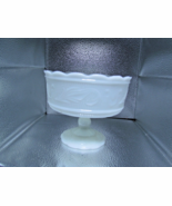 Vintage E O Brody Co Opaque Milk Glass Pedestal Fruit Bowl M 6000 Emboss... - €16,49 EUR