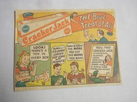 1950 Cartoon Color Ad Cracker Jack The Best Treat of All - $7.99