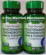 2x Nature's Truth TRIPLE Strength Glucosamine Chondroitin 60 each 8/2026... - $23.88