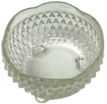 Vintage Indiana Glass Clear Diamond Point 3 Footed Candy Bowl Dish 5" x 3" image 4