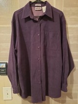 Vtg Bill Blass Jeans Stretch Womens Long Sleeve Shirt Sz L PURPLE Excellent - £25.53 GBP