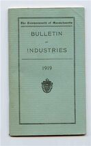 Bulletin of Industries Booklet 1919 Commonwealth of Massachusetts Fold O... - $17.82