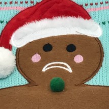 Merry Makings Holiday Dog Sweater Bah Humbug Gingerbread Man Winter Apparel - £11.60 GBP