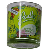 Glade Limited Edition Sparkle Of Spring Zesty Lime Ginger Vanilla Candle 4oz. - £19.84 GBP