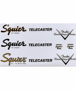 5 - Squier Telecaster By Fender MULTI Headstock LOGO Vinyl Sticker - $8.22 CAD