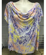 Apt 9 Tee T Shirt Top Women’s Plus Size 3X Purple Yellow Spring Summer Boho - $285.40 MXN