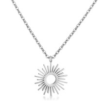 Silvertone Sunburst Necklace - $411.97 MXN