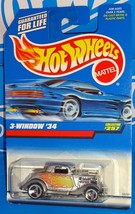 Hot Wheels 1998 Mainline Release #257 3-Window &#39;34 Mtflk Silver w/ 3SPs - $3.00