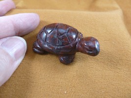 (Y-TUR-LA-594) Red Jasper Tortoise Turtle Carving Figurine Gemstone Gem Turtles - £11.26 GBP