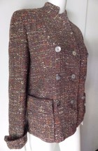 Vintage Blazer Jacket Donnybrook Size MED Fall Tweed Triple-Vested Tan Orange - £20.15 GBP