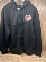 Majestic Chicago Cubs Zipup Hoodie - Mens Large - Black - $24.73