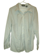 George Womens Black Stripe Long Sleeve Button Dress Shirt 18W/20W 2X XXL - £14.76 GBP