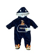 Disney Baby TIGGER Hooded Snowsuit One-Piece Unisex Zip SO SOFT Blue 0-3... - $697.76 MXN