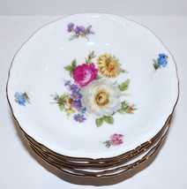 SET OF 6 MITTERTEICH BAVARIA GERMANY MEISSEN FLORAL 5 1/4&quot; BERRY/DESSERT... - $52.46