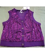 Glamorous Purple Sequin Vest by Grace Karin - Size US 18 - $29.67 CAD