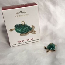 Hallmark 2020 Teeny Tiny Green Sea Turtle Metal MINI Beach Tree Ornament Charm - £25.61 GBP